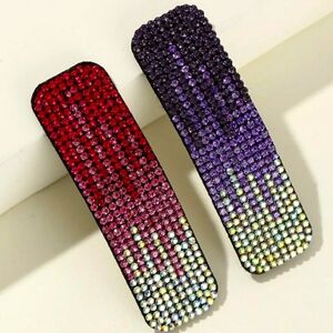 Two pc rhinestone hair clips
